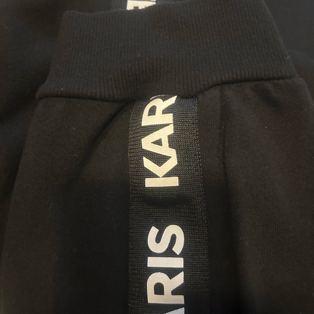 Karl Lagerfeld Black Hoodie and jogger set with Logo Accents - Picture 2 of 5